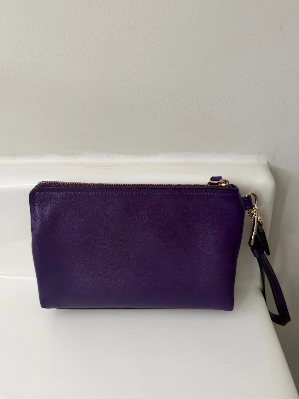 Coach compact leather